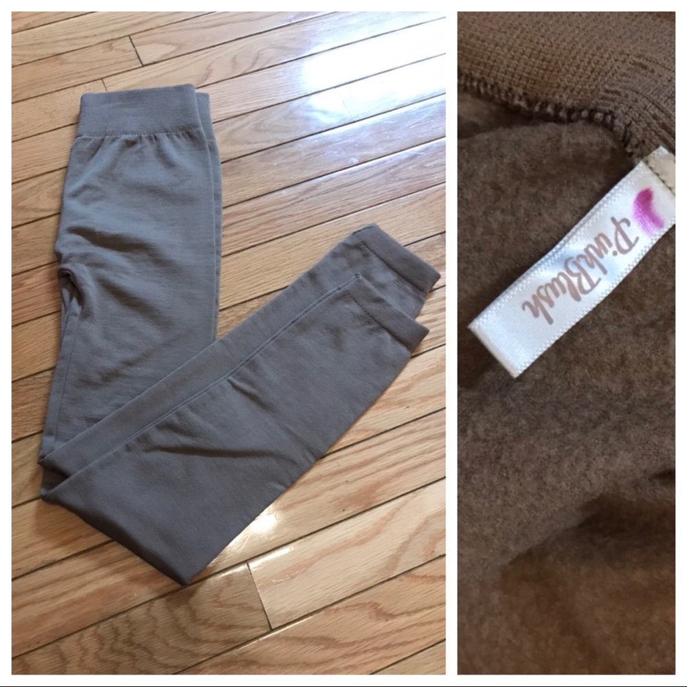 Pink blush brown maternity leggings